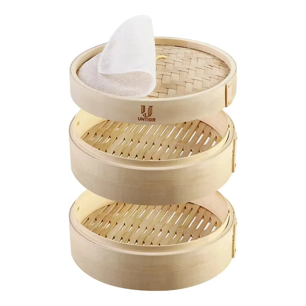 Bao Steamer Bamboo - Vaporizador de alimentos de bambú de