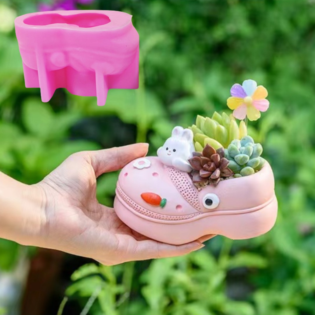 Potsticker Mold - Zapatillas de animales 3D, planta suculenta,