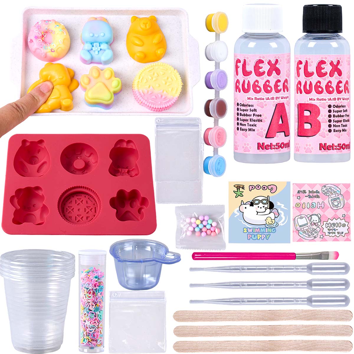 Donut Mold Silicone - Kit de Fabricación de Squishies Taba,