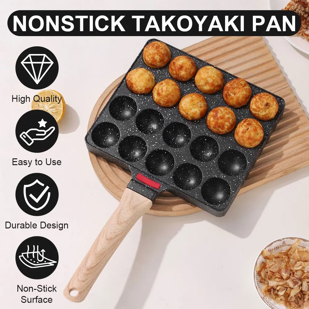Takoyaki Grill Plate - Sartén Takoyaki, 20 moldes, sartén Takoyaki,