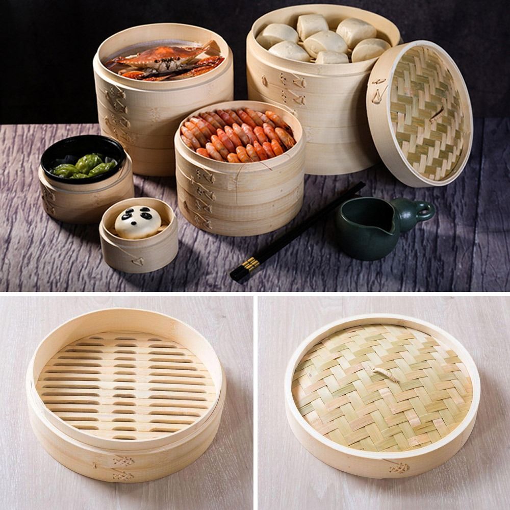Bao Steamer Bamboo - Vaporizador chino de bambú, vaporizador Dimsum