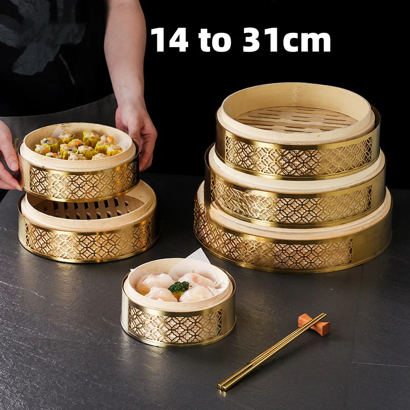 Bao Steamer Bamboo - Vaporeras de bambú chinas con tapa