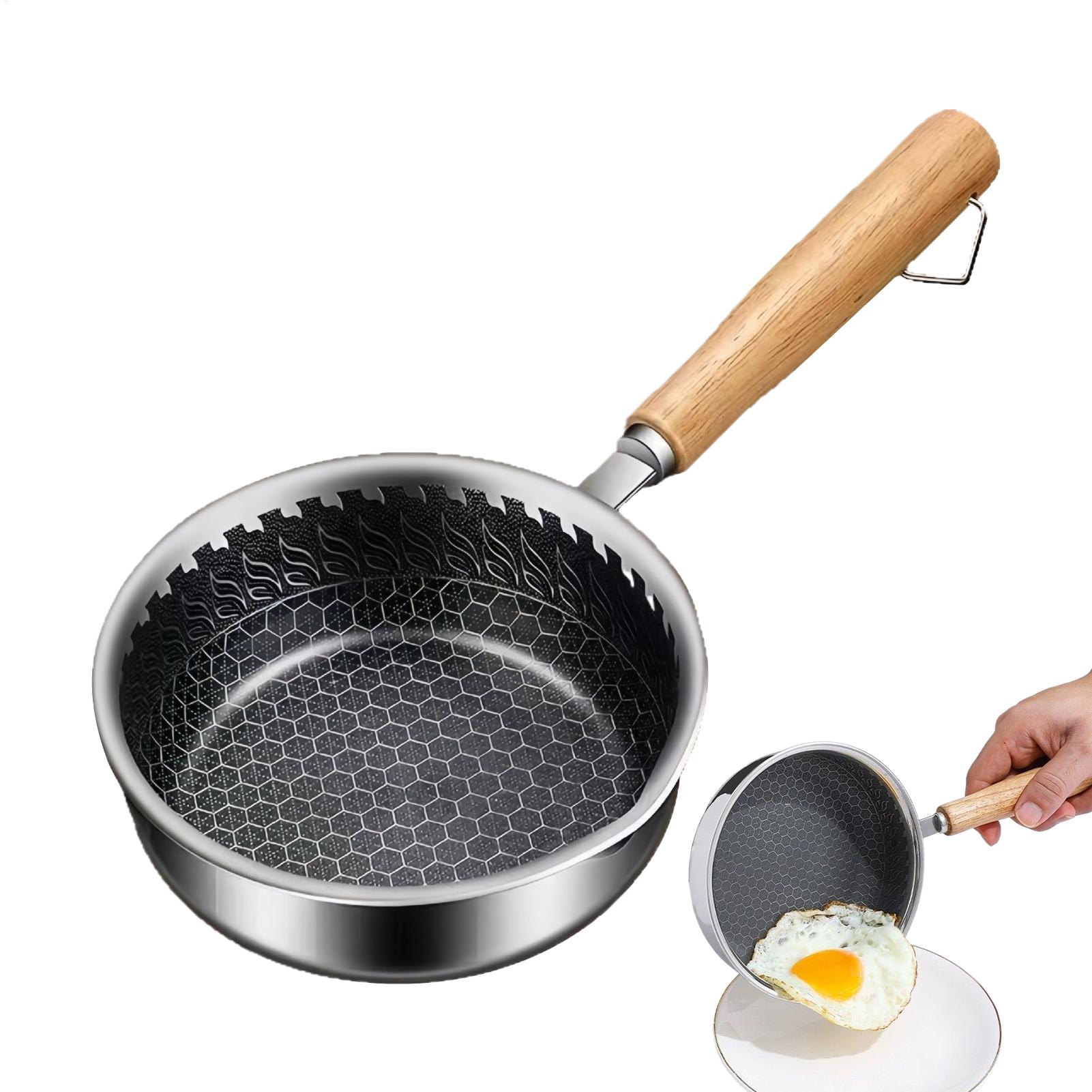 Egg Waffle Pan - Mini sartén antiadherente con mango de