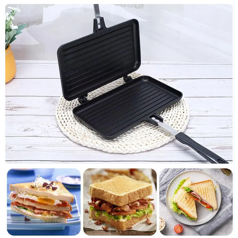 Mini Pancake Griddle - Sartén antiadherente de doble cara, utensilio