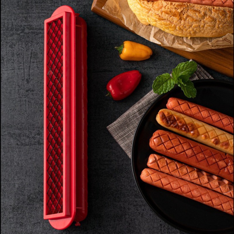 Hot Dog Press - Nuevo rebanador multifuncional de acero inoxidable