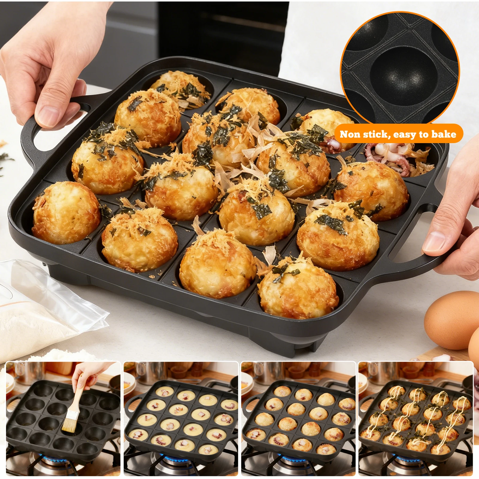 Sartén para Takoyaki de 16 Agu - Takoyaki Grill Plate reseña y precio