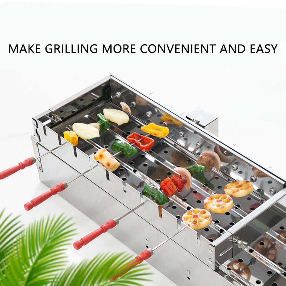 Brochetas de parrilla de acero - Hot Dog Press reseña y precio