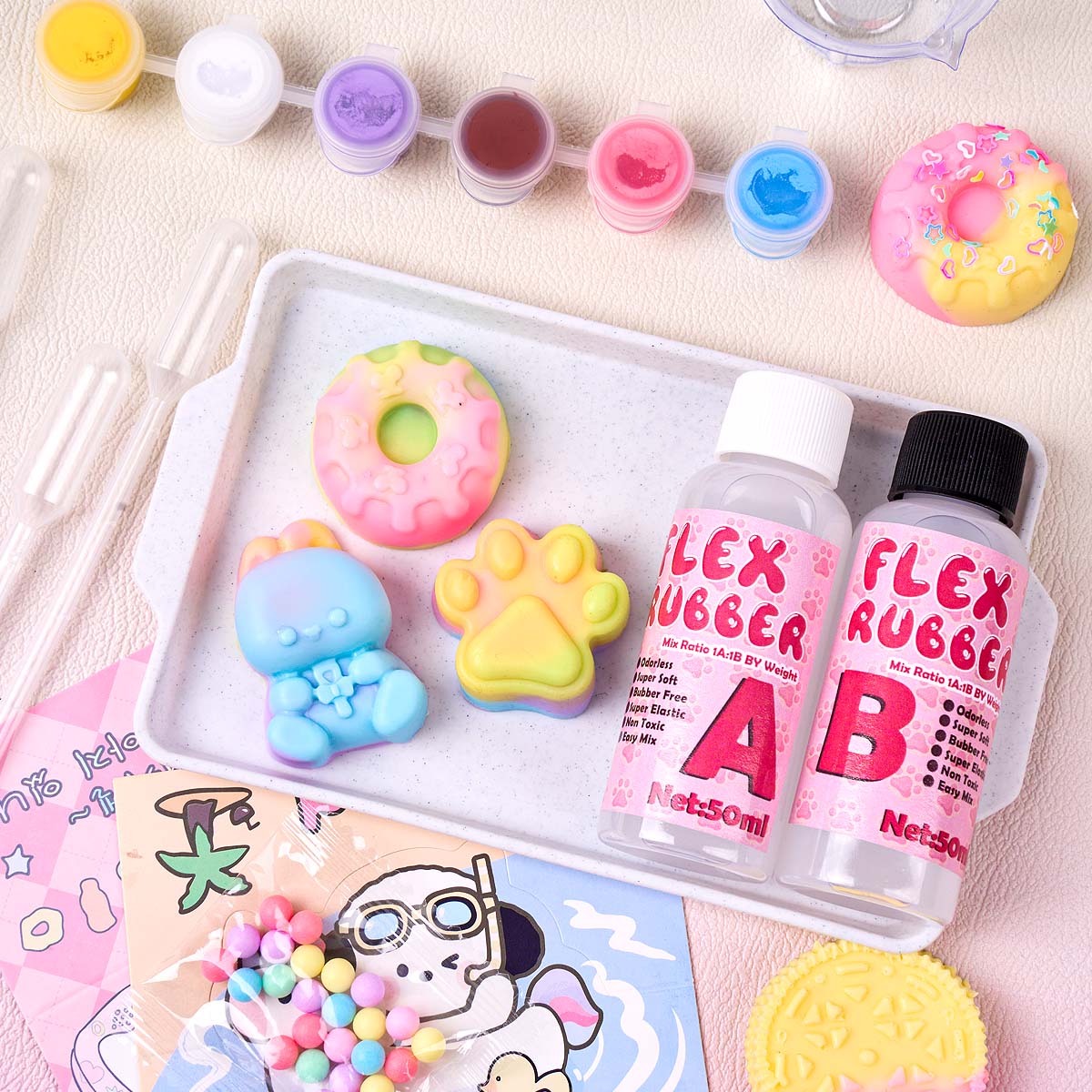 Kit de Fabricación de Squishie - Donut Mold Silicone reseña y precio