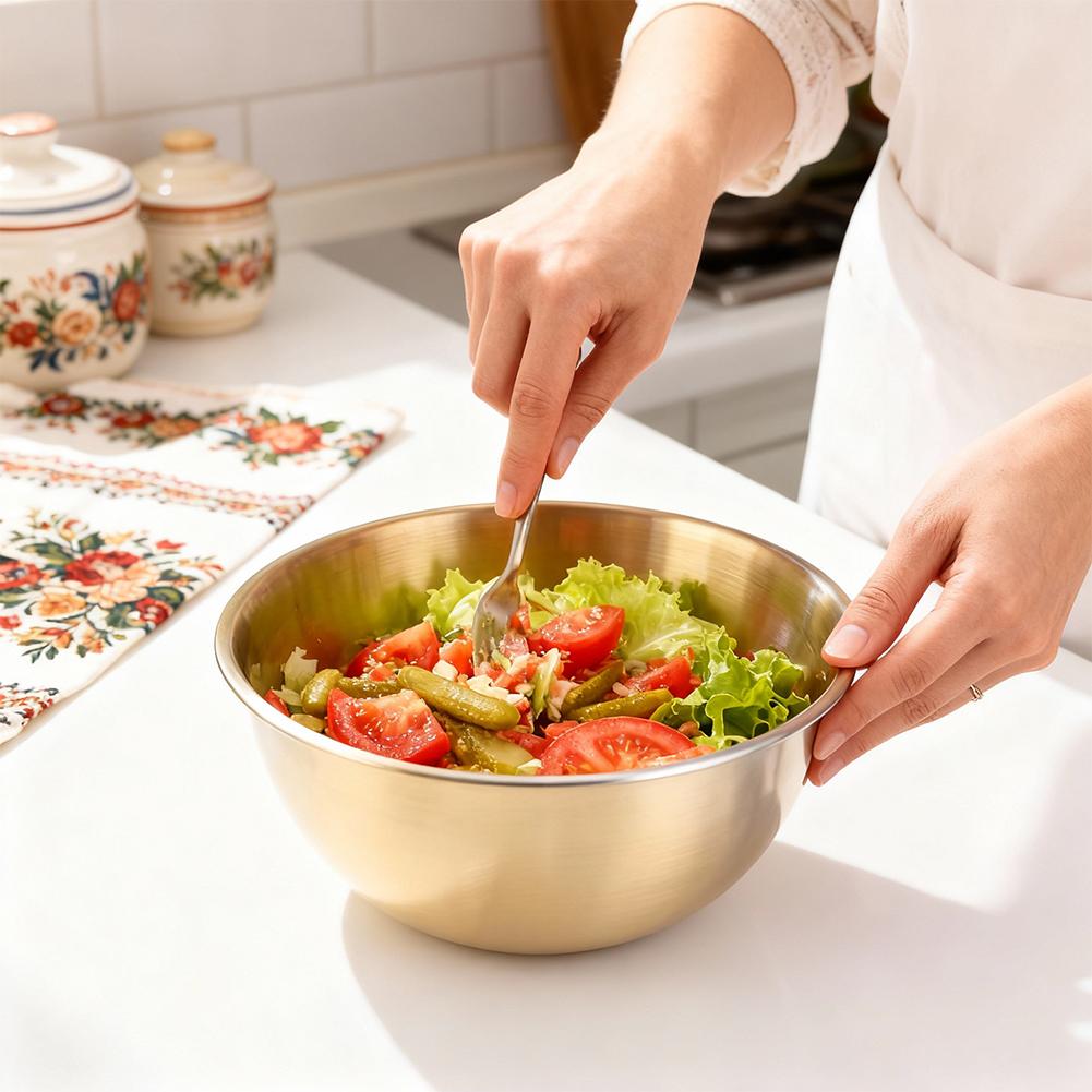 Tazón para ensalada de acero i - Dim Sum Basket reseña y precio