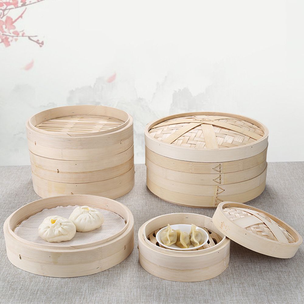 Cesta de vapor con mango para  - Bao Steamer Bamboo reseña y precio