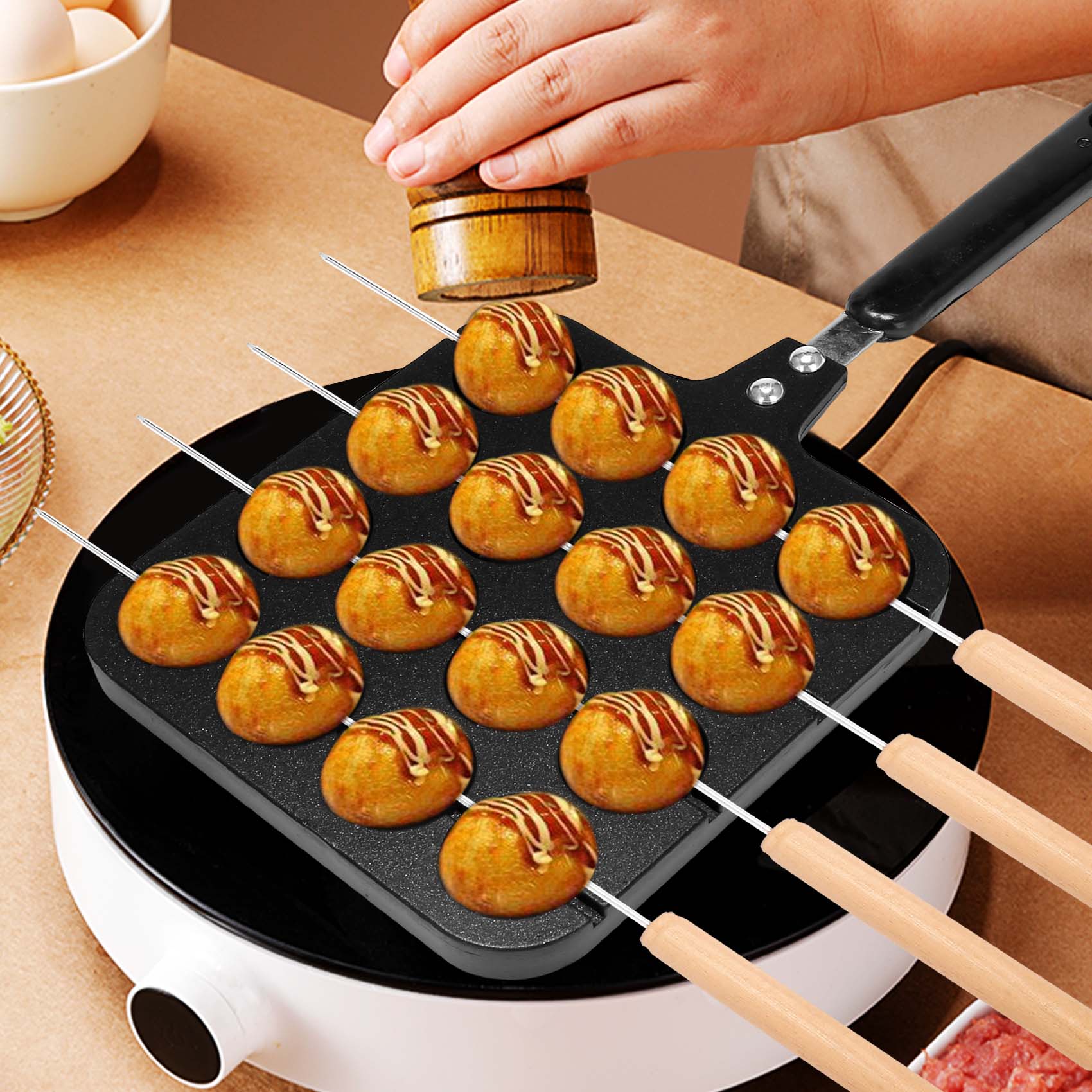 F-T-máquina Takoyaki de alumin - Takoyaki Grill Plate reseña y precio